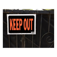 NEW 8.5x12 Plastic "Keep Out" Sign Bold, Weatherproof Ideal for Private Property