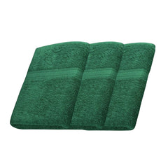 Bath Towels 3 Pack "27x52" Green Cotton Towel Set Bath Pool Gym Towels Beach