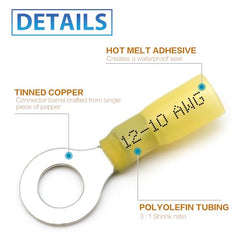 Crimp terminal connectors for various wire gauges