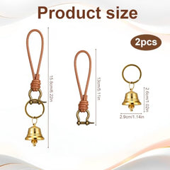Brass bell size comparison showing compact dimensions