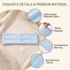 Four striped headbands color combinations
