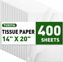 400-pack white tissue paper sheets bulk pack