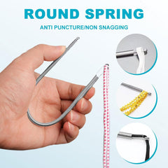 Threading elastic band through sweatpants waistband