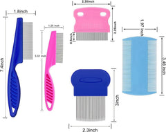 Pet comb with rounded stainless steel teeth gliding through dog fur