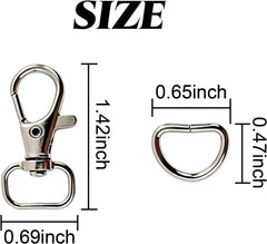 Swivel snap hook attached to keychain strap