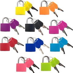 10-pack small metal luggage locks with keys