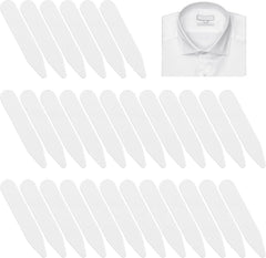 30-pack white plastic collar stays for dress shirts