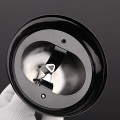 Side profile of 3.3-inch stainless steel desk bell showing height and compact size