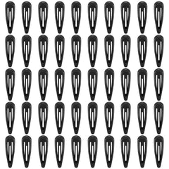 50-pack of black snap hair clips 2 inch barrettes