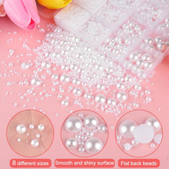 Flatback pearls used for nail art decoration