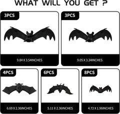 Assorted size hanging bats for Halloween swarm effect