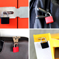 Close-up of metal padlock and matching key
