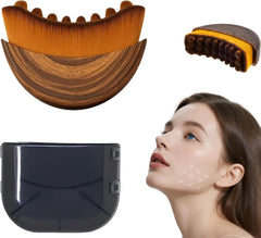 Dry lymphatic contour face brush with travel case
