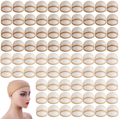 200-pack elastic wig caps in brown and light brown