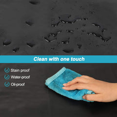 Heavy duty rubberized vinyl apron repelling water and oil splashes