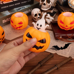 Pumpkin ghost pop-up squeeze toys in a Halloween goodie bag