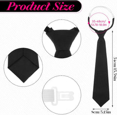 Woman wearing black adjustable skinny tie with office outfit