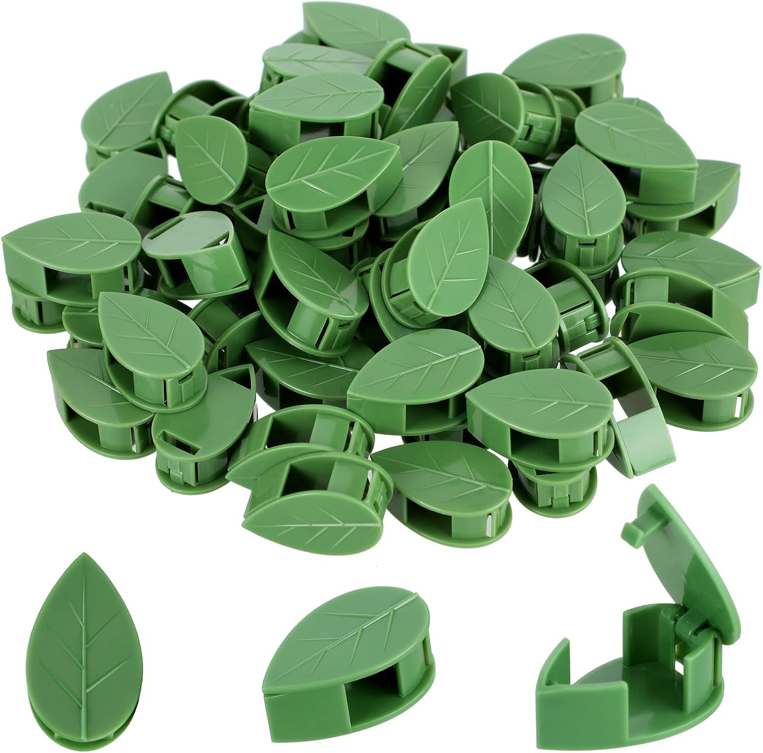 60-piece invisible leaf-shaped plant wall clips set