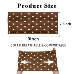 Close-up of soft stretchy elastic polka dot headband fabric