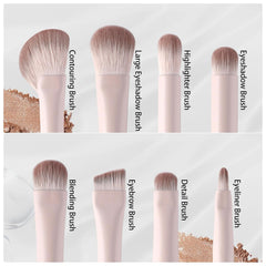 Eye makeup brushes applying eyeshadow blend