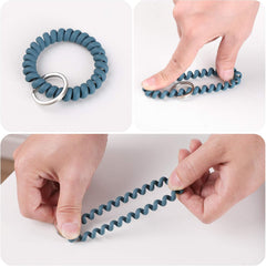Spiral wrist keychain used at the pool or beach