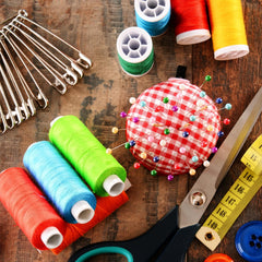 Safety pins used for pinning quilt layers together