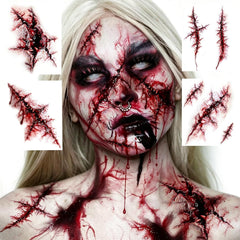 24-Sheet Halloween Temporary Tattoo Set