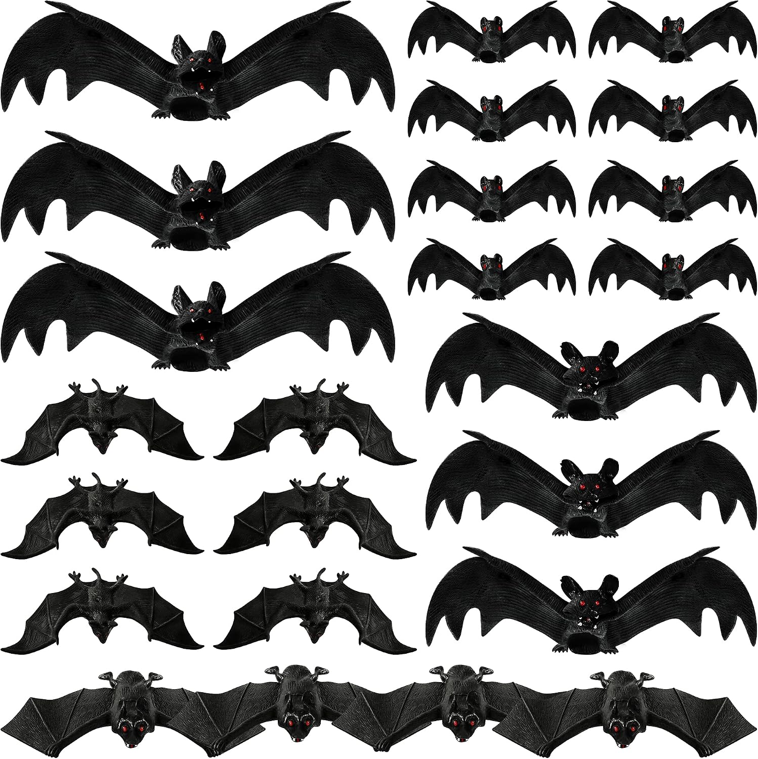 24-piece 3D Halloween hanging bats decoration set