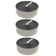 Long Burning Unscented Tea Light Candles Black Tealights Pack of 50 Bulk
