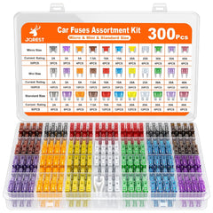 300-Piece Automotive Blade Fuse Assortment Kit – Standard, Mini & Micro with Fuse Puller