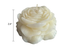 Unscented Rose Candle layered petal design Cotton Wick 2.4 in
