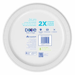 Dixie Paper Plates 10" inch 26 Count 2X Stronger Multicolor Disposable Plates