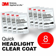 3M Quick Headlight Clear Coat Wipes – 8-Pack Value Size, No-Tools Restoration